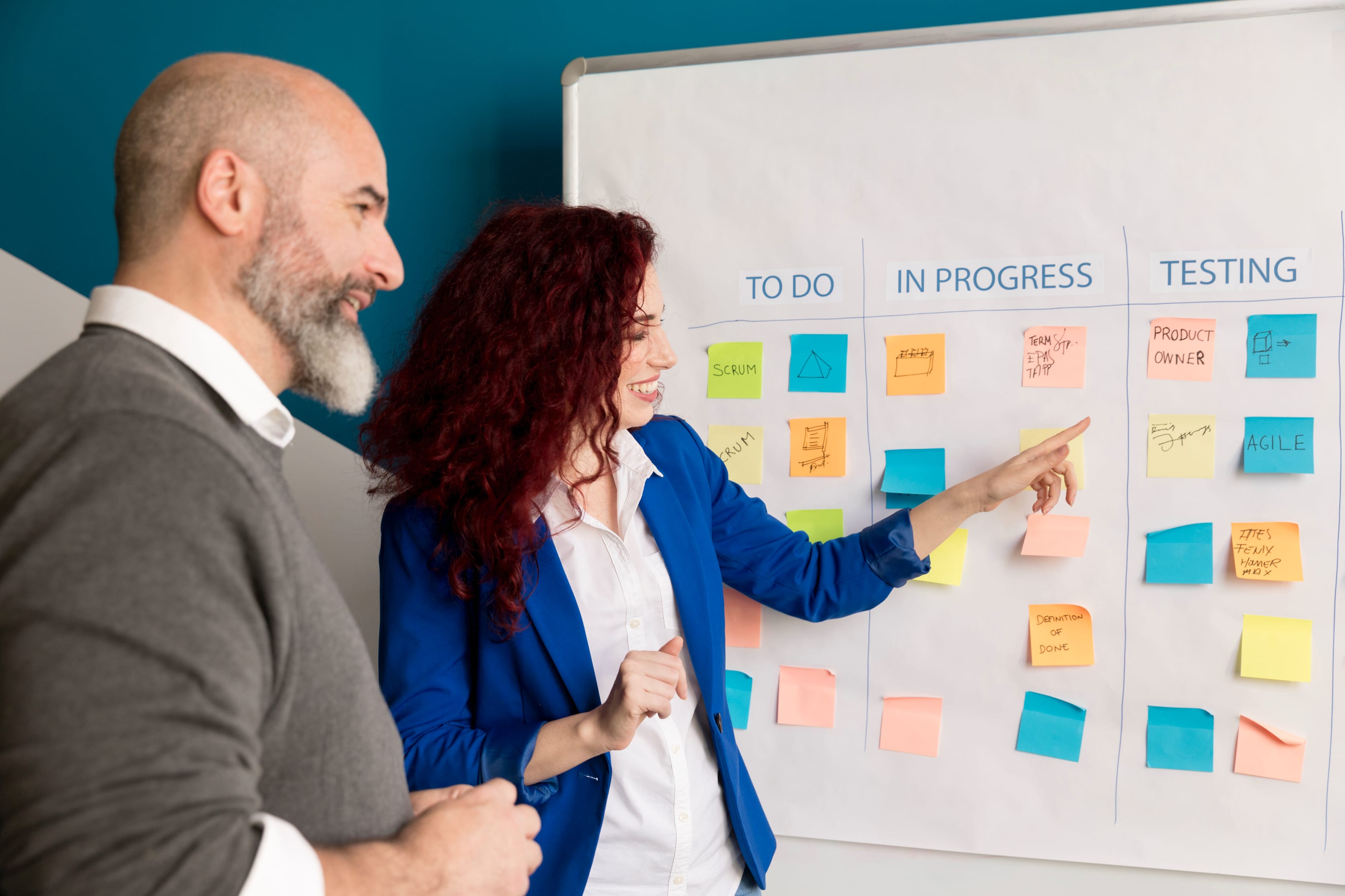 business people meeting around table with charts
